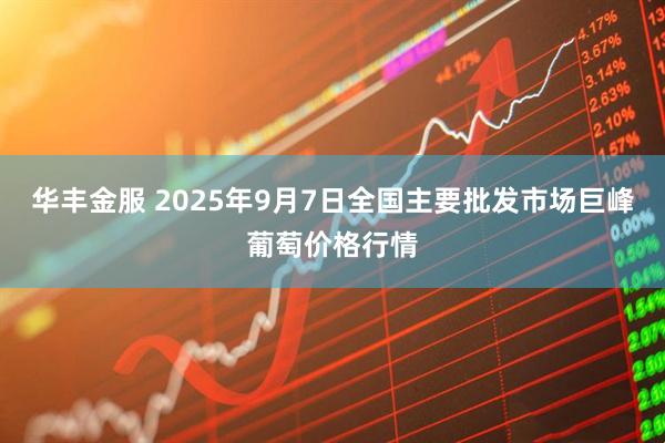 华丰金服 2025年9月7日全国主要批发市场巨峰葡萄价格行情